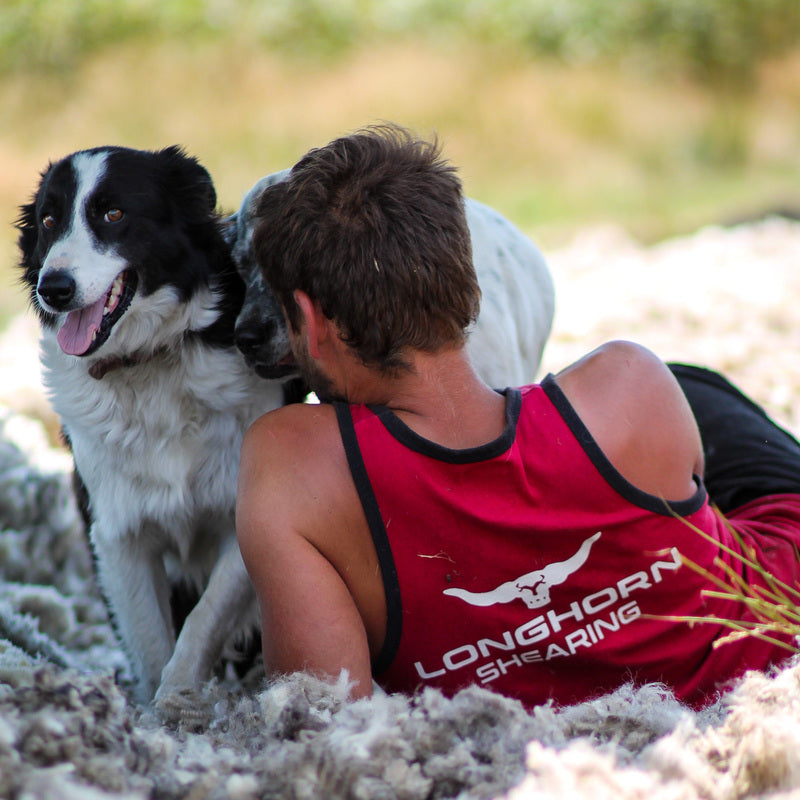 Horner Shearing Singlet Romney Black/Red