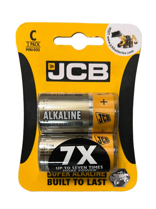JCB Super Alkaline C Battery 2 Pack