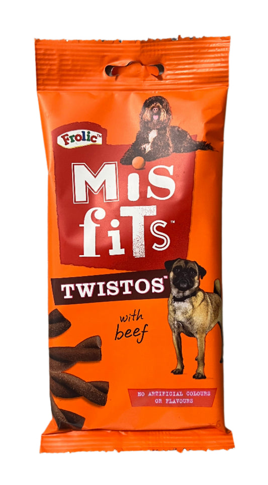 Frolic Misfits Twistos With Beef Dog Treat