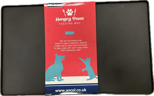 Ancol Pet Non Slip Feeding Mat 45x27.5cm Dogs & Cats