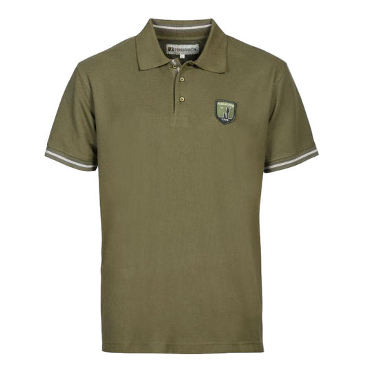 Percussion Short Sleeve Polo Shirt Olive Green