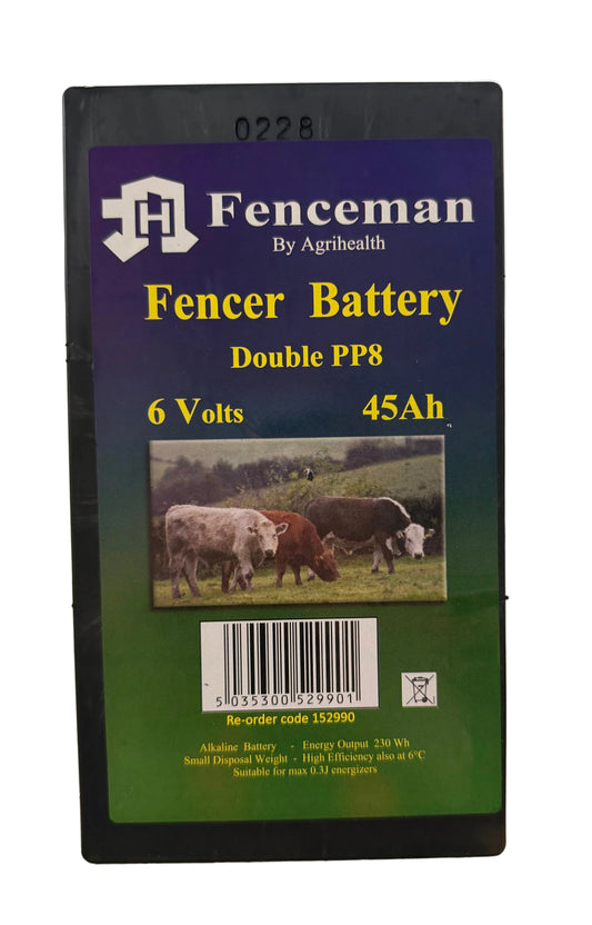 Fenceman Double PP8 Fencer Battery 6V 45Ah