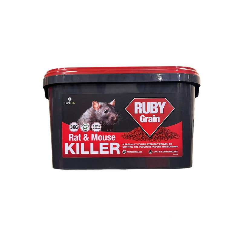 Ruby Wholewheat 3Kg Bucket Rat & Mouse Killer – W.E. Jameson & Son Ltd