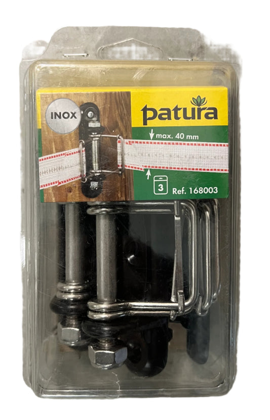 Patura Tape Electric Fencing Start & End Buckle Insulator 3 Pack