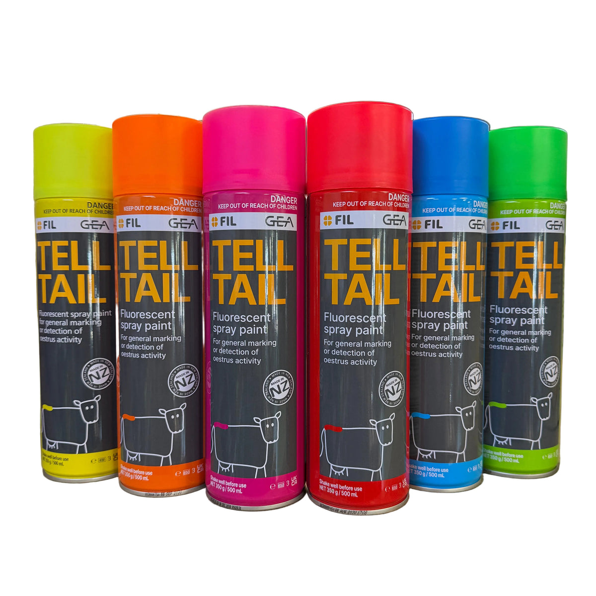 FIL Tell Tail Fluorescent Livestock Marking Spray Paint 500m