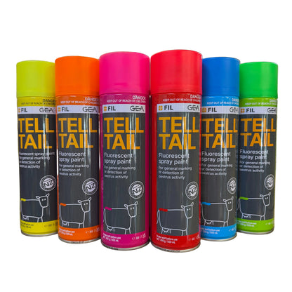FIL Tell Tail Fluorescent Livestock Marking Spray Paint 500m