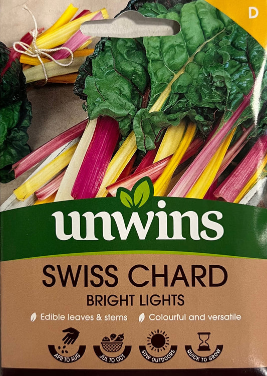 Unwins Swiss Chard Bright Lights – Vegetable Seeds