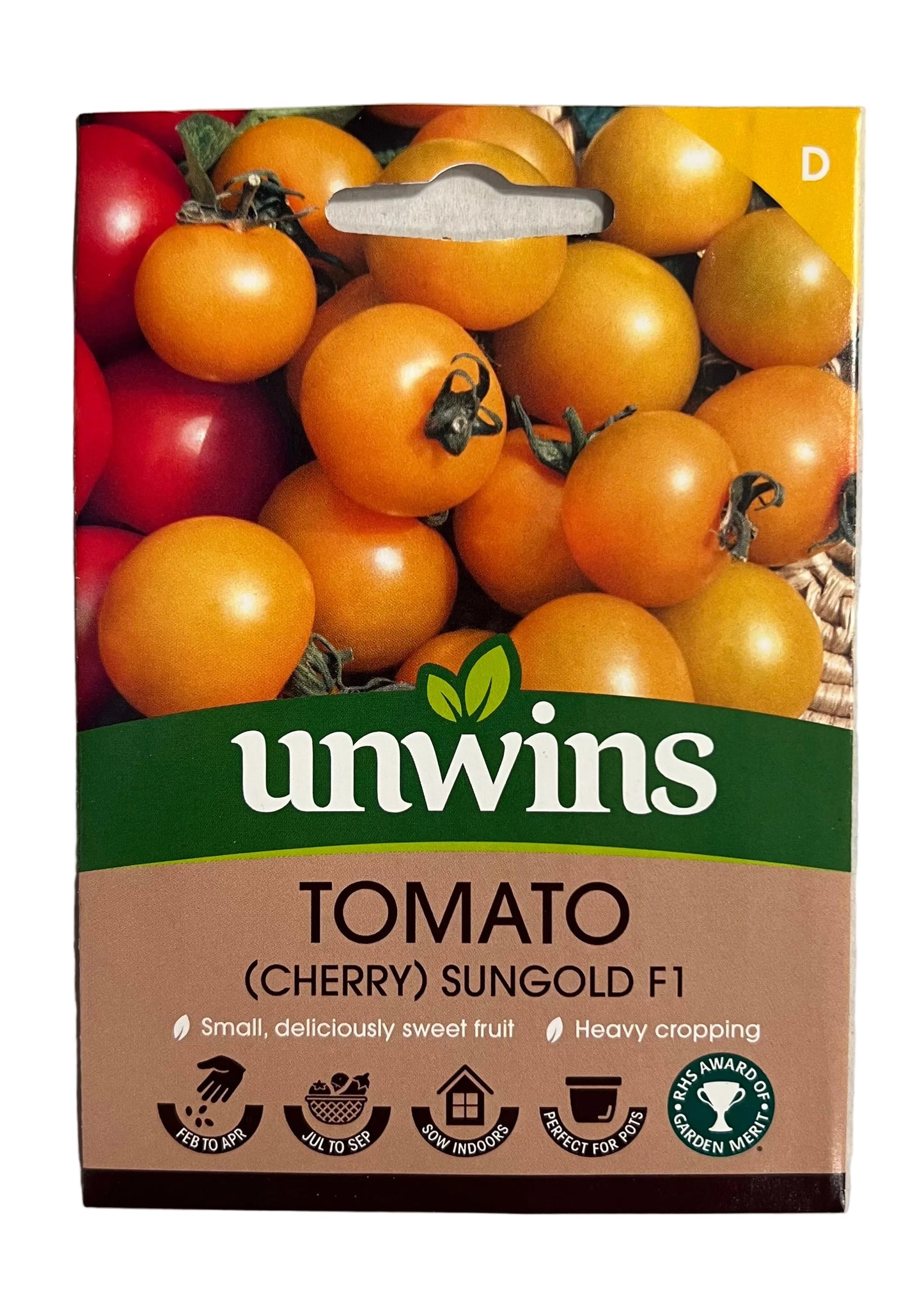 Unwins Tomato (Cherry) Sungold F1 – Vegetable Seeds