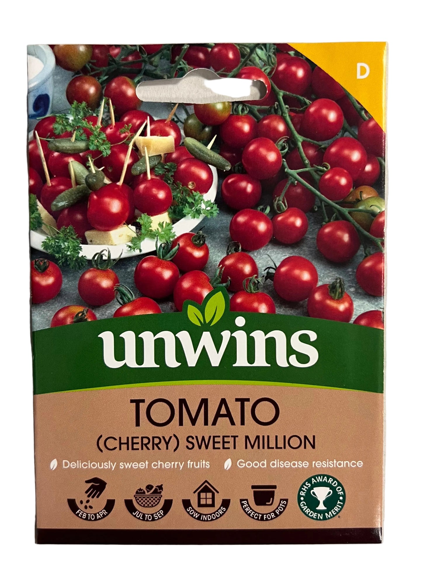 Unwins Tomato (Cherry) Sweet Million – Vegetable Seeds