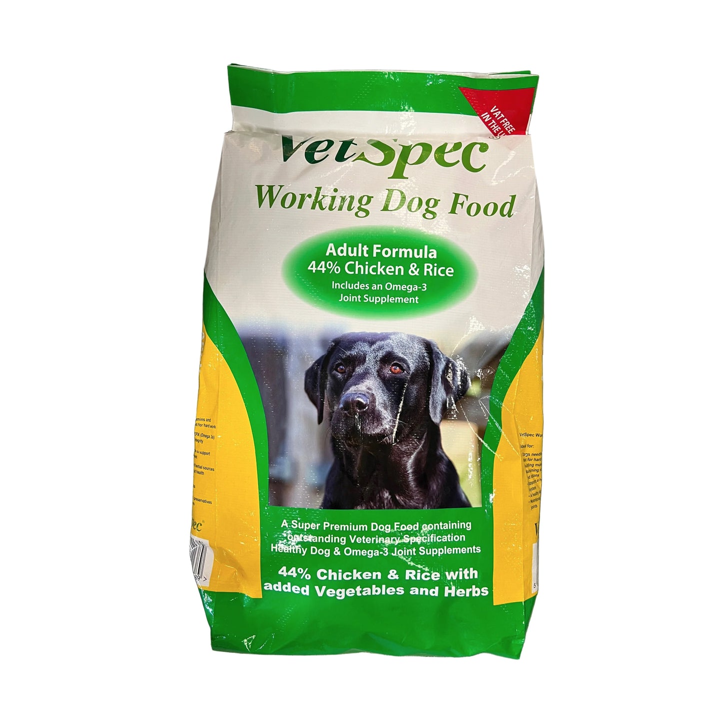 VetSpec Working Dog Food Adult Formula 44% Chicken & Rice