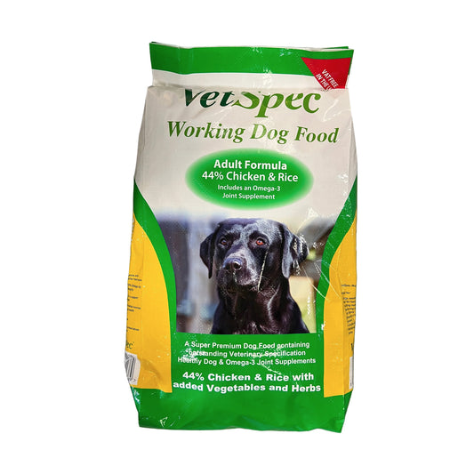 VetSpec Working Dog Food Adult Formula 44% Chicken & Rice