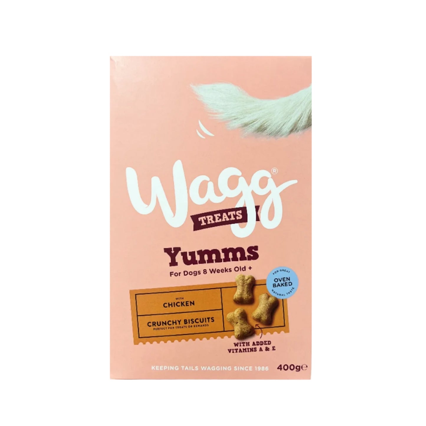 Wagg Treats Yumms Chicken Crunchy Dog Biscuits 400g