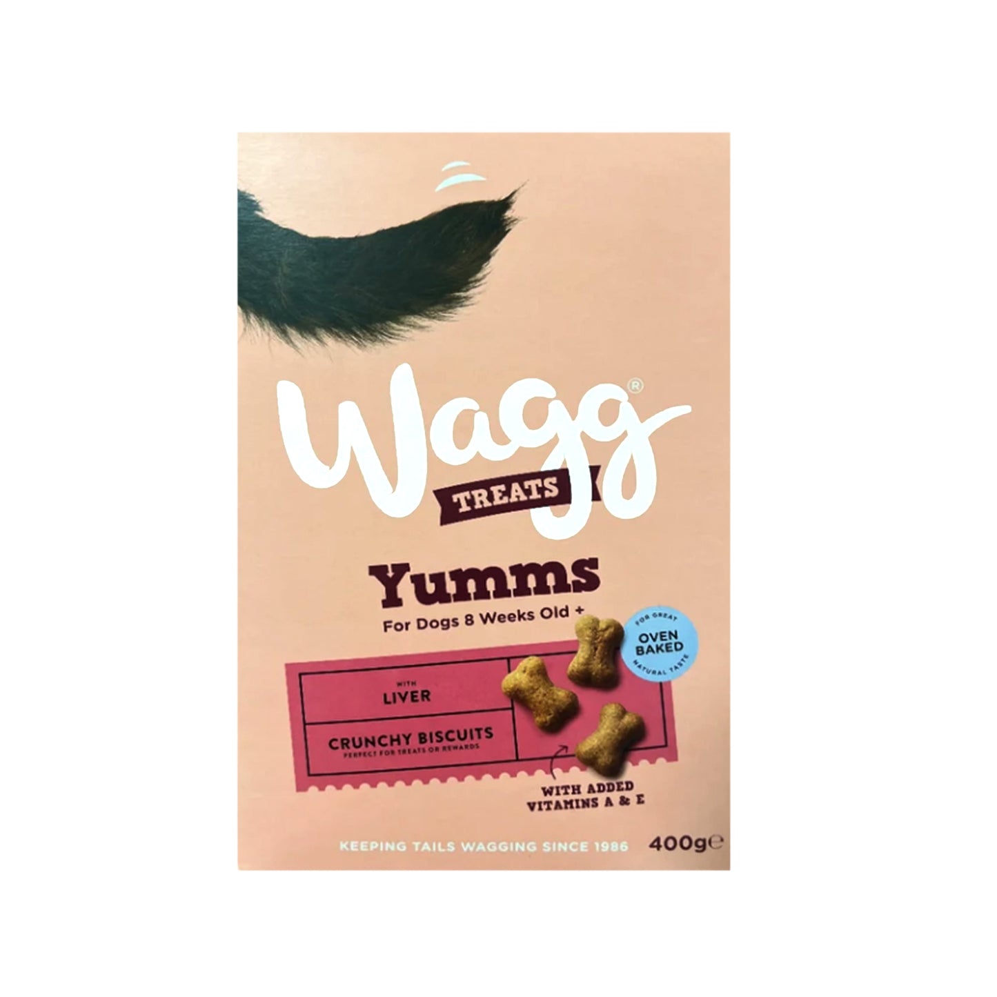 Wagg Treats Yumms Liver Crunchy Dog Biscuits 400g