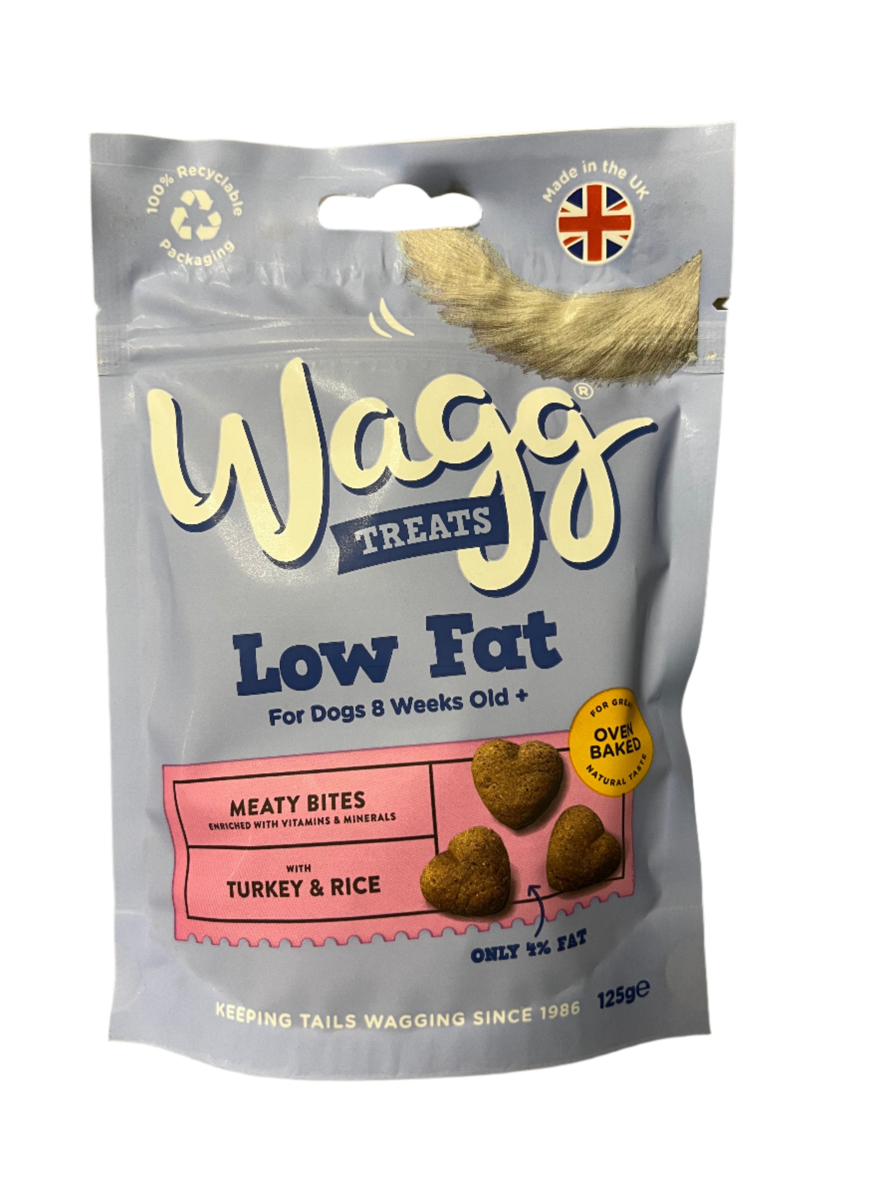 Wagg Treats Low Fat Turkey & Rice For Dogs aged 8 Weeks + – W.E ...