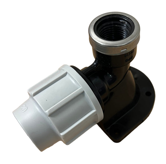 Plasson Wall Plate Elbow Plastic 7750