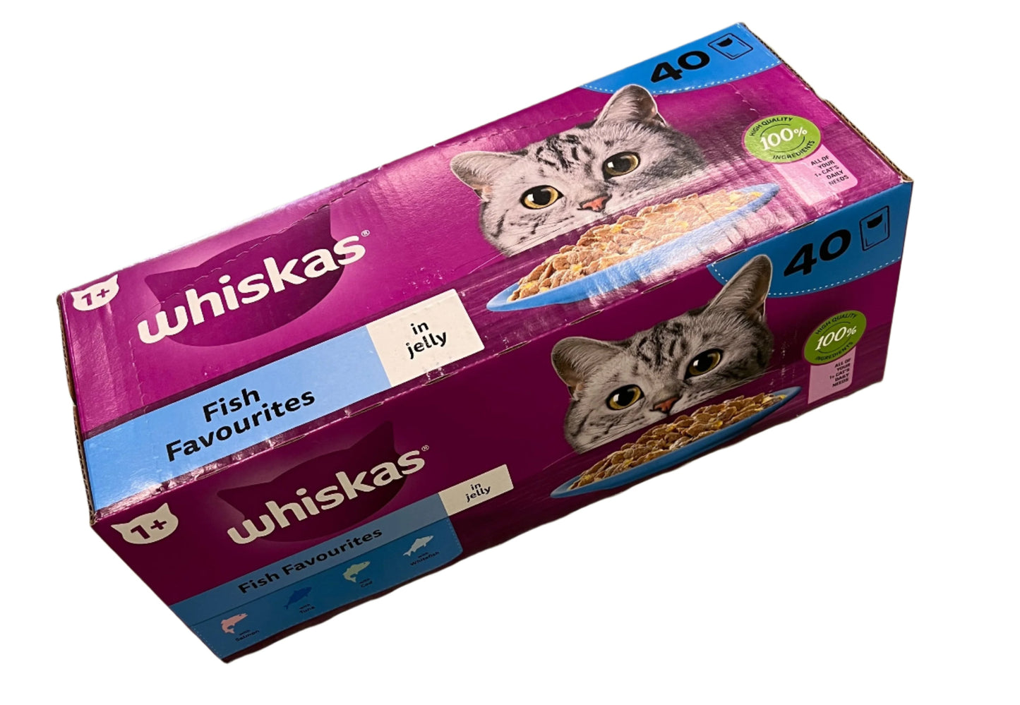 Whiskas 1+ Cat Food Fish Favourites In Jelly 40 Pouches