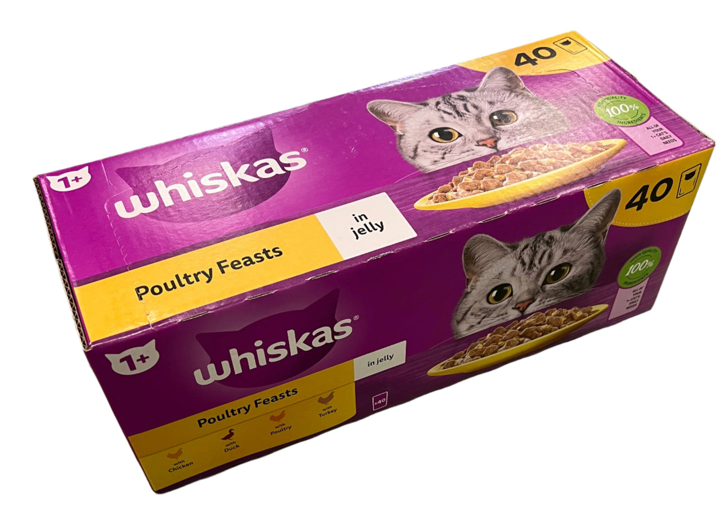 Whiskas 1+ Cat Food Poultry Feasts In Jelly 40 Pouches