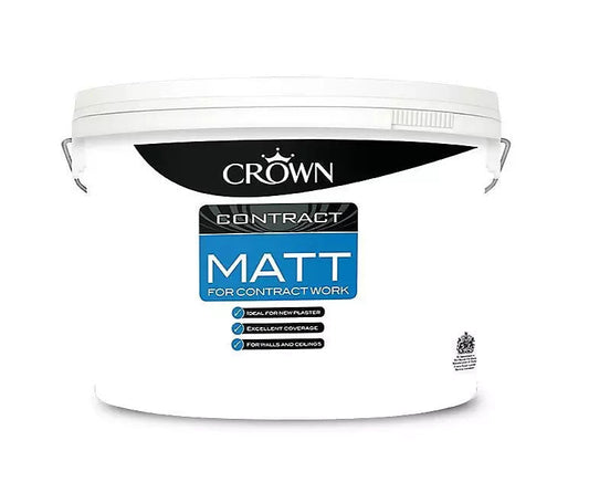 Crown Matt Brilliant White Contract Paint 10L